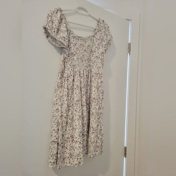 White/purple floral dress - Picture 2 of 3